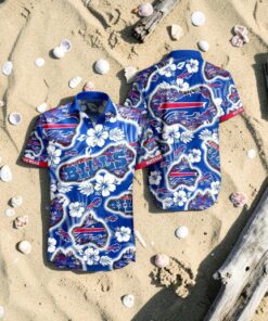 Buffalo Bills Hawaiian Shirts Tropical Flower Mens, Buffalo Bills Fan Shirt
