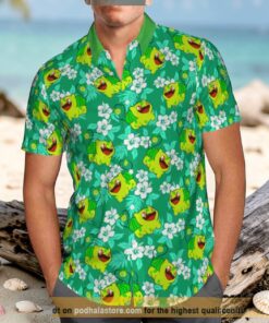Bulbasaur Tropical Beach Pokemon 3D Funny Hawaiian Shirt, Pokemon Apparel