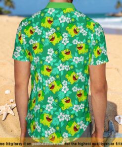 Bulbasaur Tropical Beach Pokemon 3D Funny Hawaiian Shirt, Pokemon Apparel