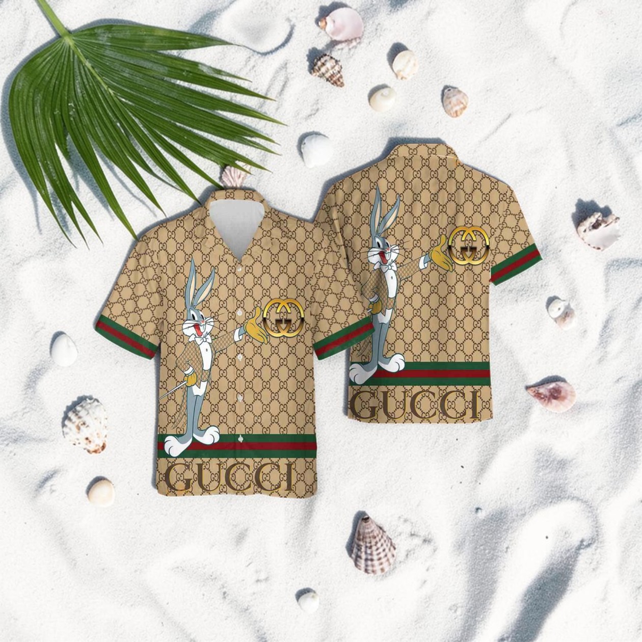 Bunny And Gucci Trending Style Hawaiian Shirts Bunny And Gucci Trending Style Hawaiian Shirts