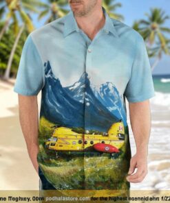 Canada Aviation And Space Museum Boeing Vertol Ch 113 Labrador Serial 301 Hawaiian Shirt