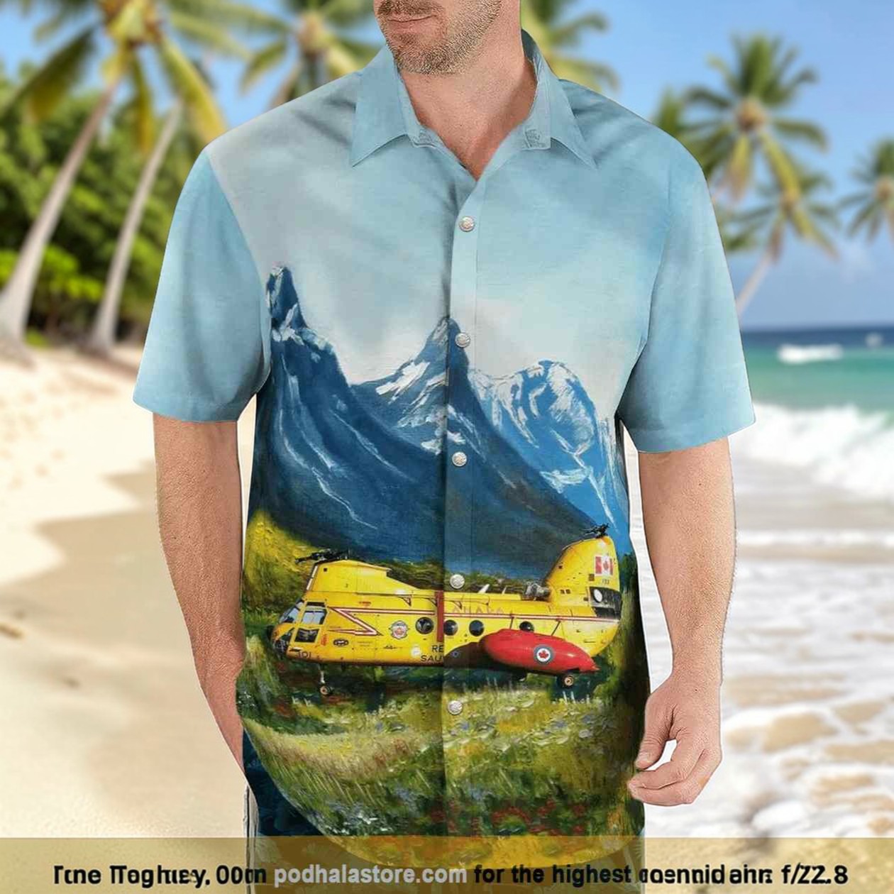 Canada Aviation And Space Museum Boeing Vertol Ch 113 Labrador Serial 301 Hawaiian Shirt Canada Aviation And Space Museum Boeing Vertol Ch 113 Labrador Serial 301 Hawaiian Shirt