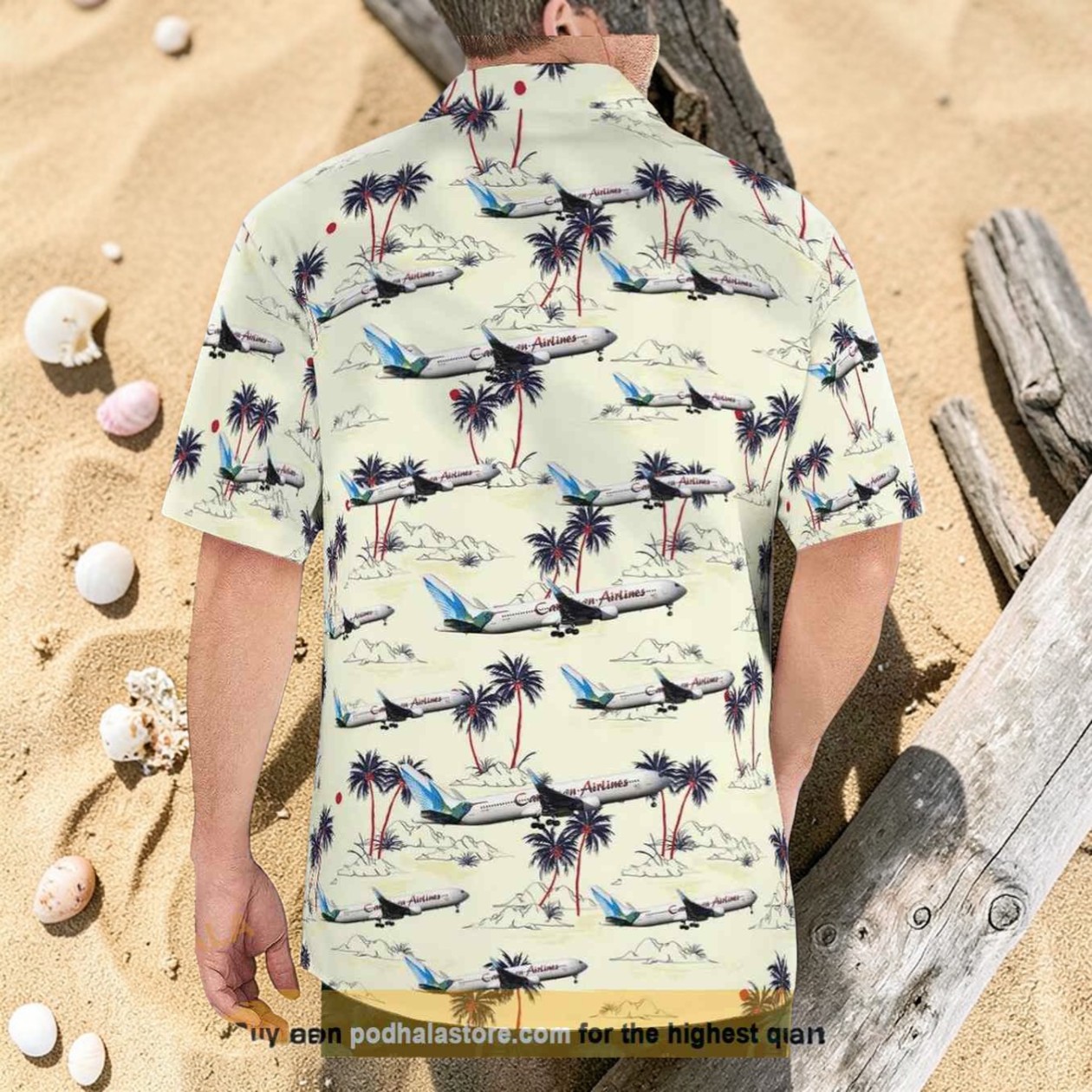 Caribbean Airlines Boeing 767 300er Button Up Hawaiian Shirt Caribbean Airlines Boeing 767 300er Button Up Hawaiian Shirt