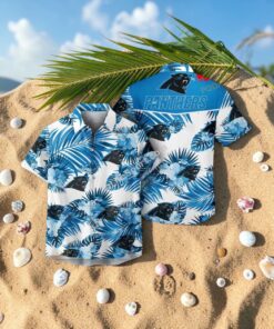 Carolina Panthers NFL Palm Leaves Hot Summer Collection Funny 3D NFL Hawaiian Shirt, Panthers Gear