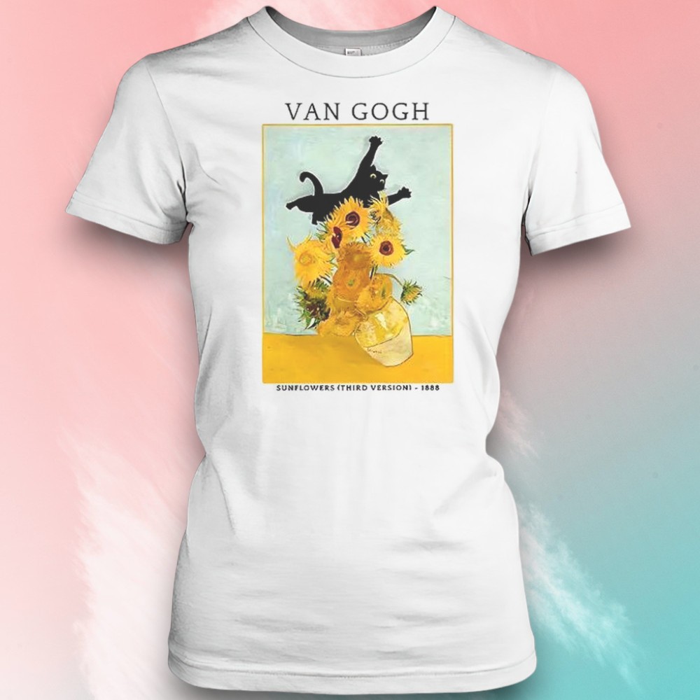 Cat Attacks Vase Van Gogh Shirt Cat Attacks Vase Van Gogh Shirt