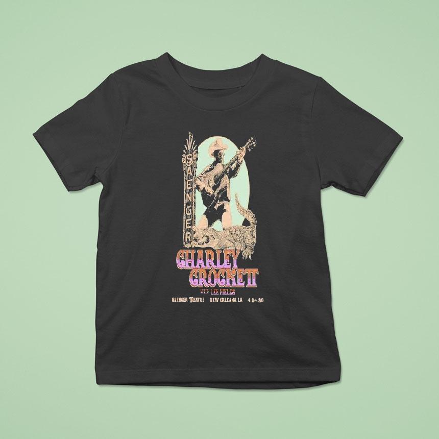 Charley Crockett New Orleans La April 24 2026 Gator Shirt Charley Crockett New Orleans La April 24 2026 Gator Shirt