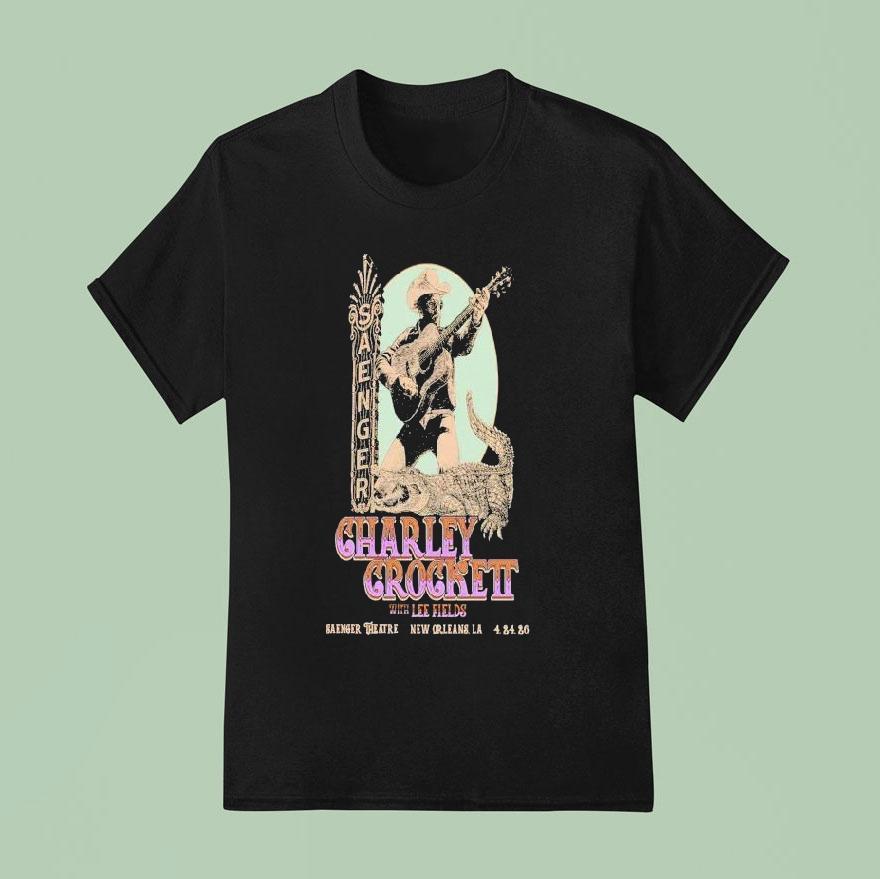 Charley Crockett New Orleans La April 24 2026 Gator Shirt Charley Crockett New Orleans La April 24 2026 Gator Shirt