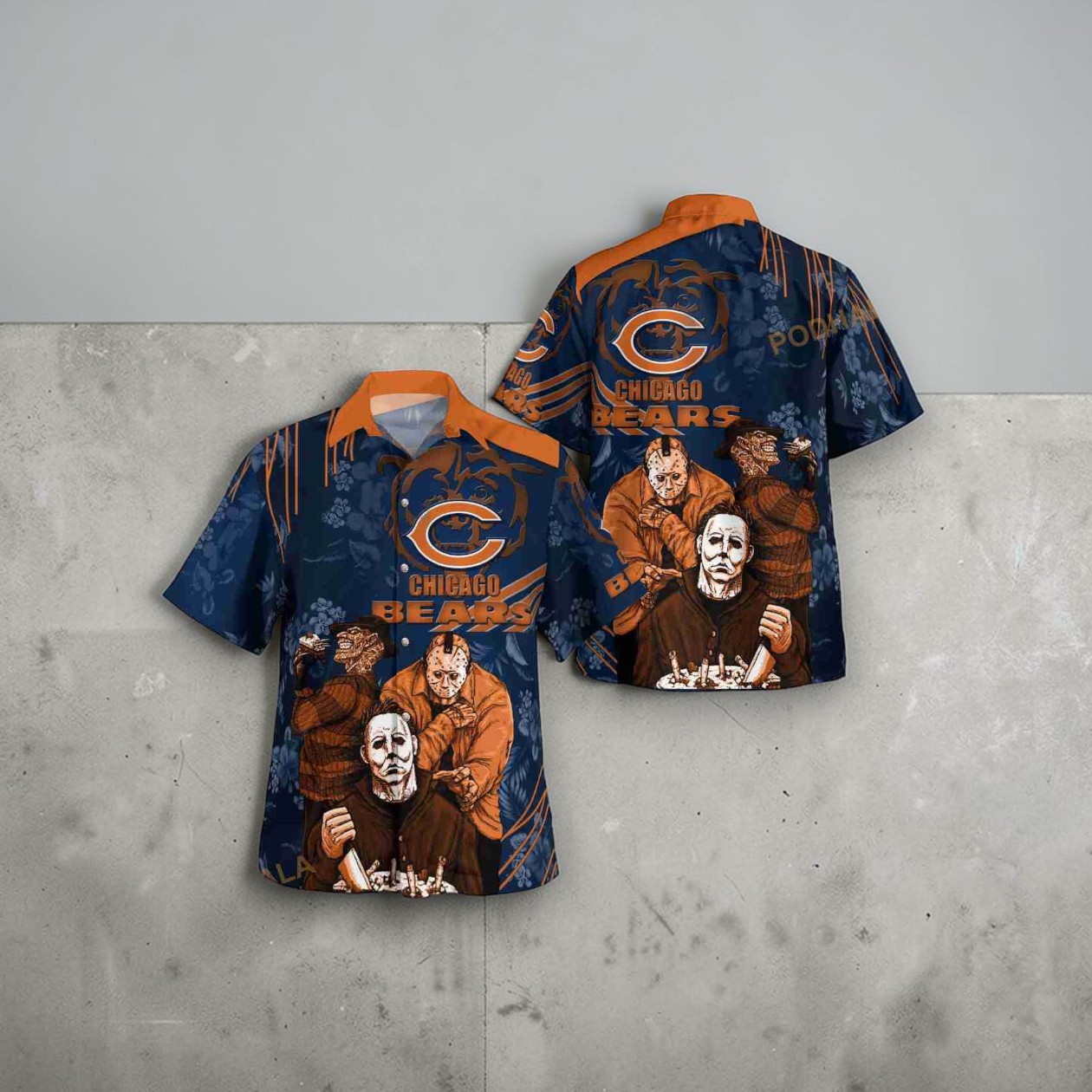 Chicago Bears Halloween Horror 3D Funny Hawaiian Shirt, Chicago Bears Apparel Chicago Bears Halloween Horror 3D Funny Hawaiian Shirt, Chicago Bears Apparel