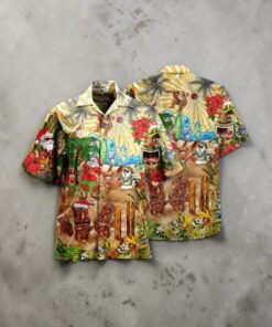 Christmas Mele Kalikimaka Vintage Summer Hawaiian Shirt
