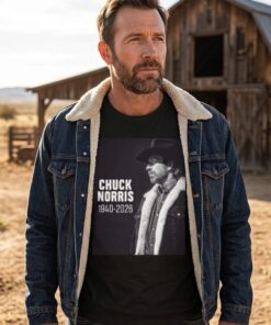 Chuck Norris 1940 – 2026 Rest In Peace Cotton Black Shirt
