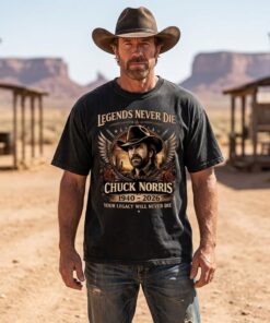 Chuck Norris Legends Never Die Tribute TShirt