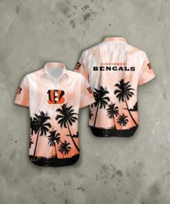 Cincinnati Bengals Coconut Trees NFL Gift For Fan Hawaiian Graphic Shirt, Cincinnati Bengals Gifts