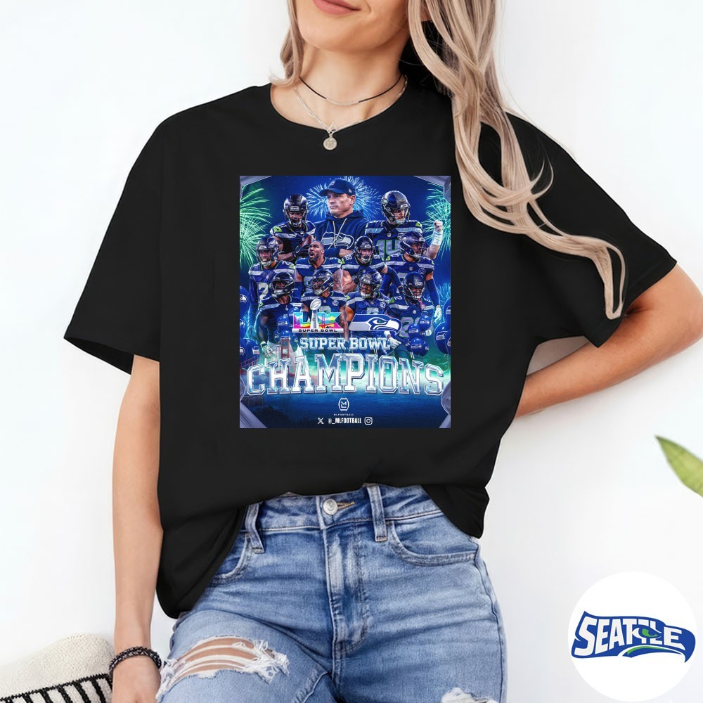 Congratulations To The Seattle Seahawks On Winning The Super Bowl LX Poster Shirt Congratulations To The Seattle Seahawks On Winning The Super Bowl LX Poster Shirt