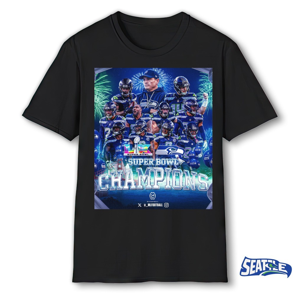 Congratulations To The Seattle Seahawks On Winning The Super Bowl LX Poster Shirt Congratulations To The Seattle Seahawks On Winning The Super Bowl LX Poster Shirt