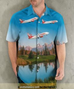 Corendon Dutch Airlines Boeing 737 86j Hawaiian Shirt For Men And Women
