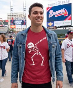Dabbing Skull Atlanta Braves Unisex Shirt