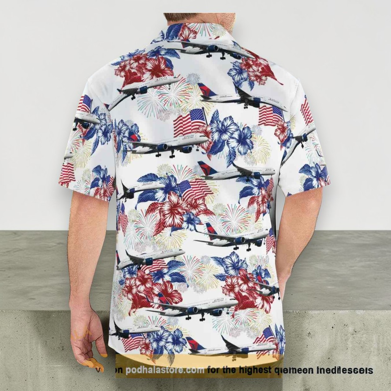 Delta Air Lines Boeing 757 232 Hawaiian Shirt Delta Air Lines Boeing 757 232 Hawaiian Shirt