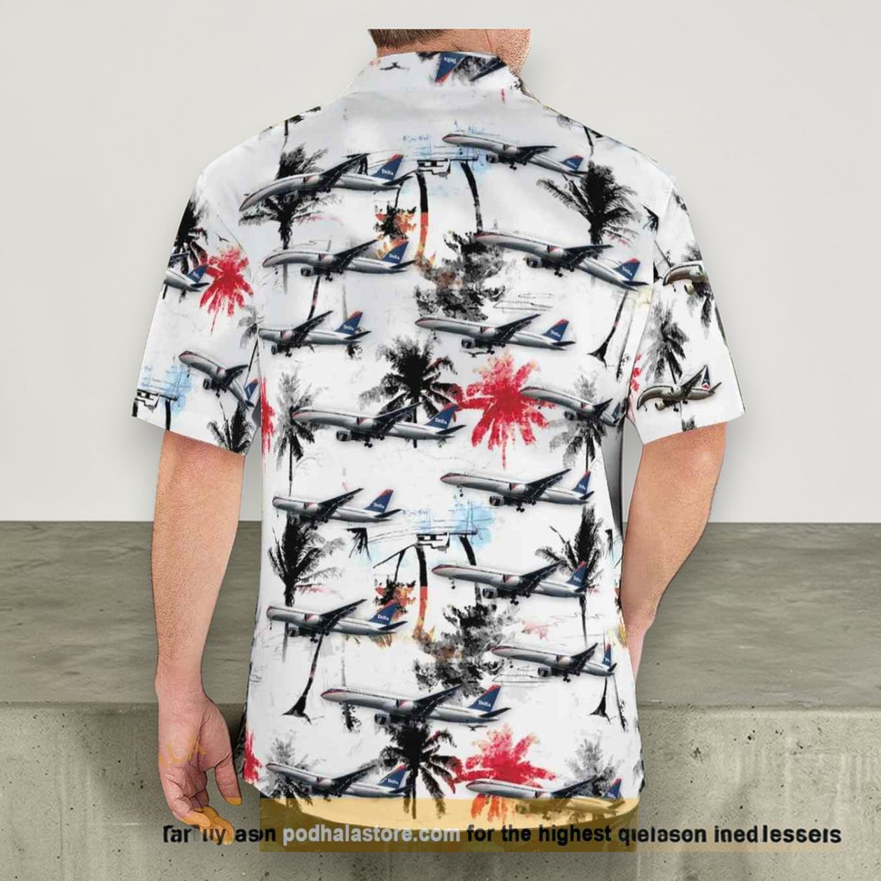Delta Air Lines Boeing 757 232 Hawaiian Shirt Man Delta Air Lines Boeing 757 232 Hawaiian Shirt Man