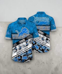 Detroit Lions Funny Hawaiian Shirt Short Style Hot Trending, Lions Clothing