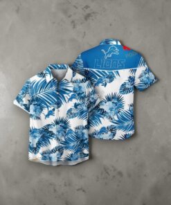 Detroit Lions NFL Palm Leaves Hot Summer Collection Funny 3D NFL Hawaiian Shirt, Lions Shirt