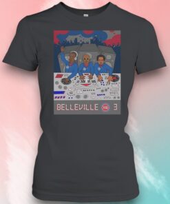 Detroit Pistons NBA X The Belleville Three Cartoon Music Lover Shirt
