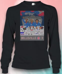 Detroit Pistons NBA X The Belleville Three Cartoon Music Lover Shirt