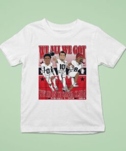 Drake Maye, Stefon Diggs, Christian Gonzalez We All We Got We’re On To Santa Clara Conference Champions 2026 Caricatures Shirt