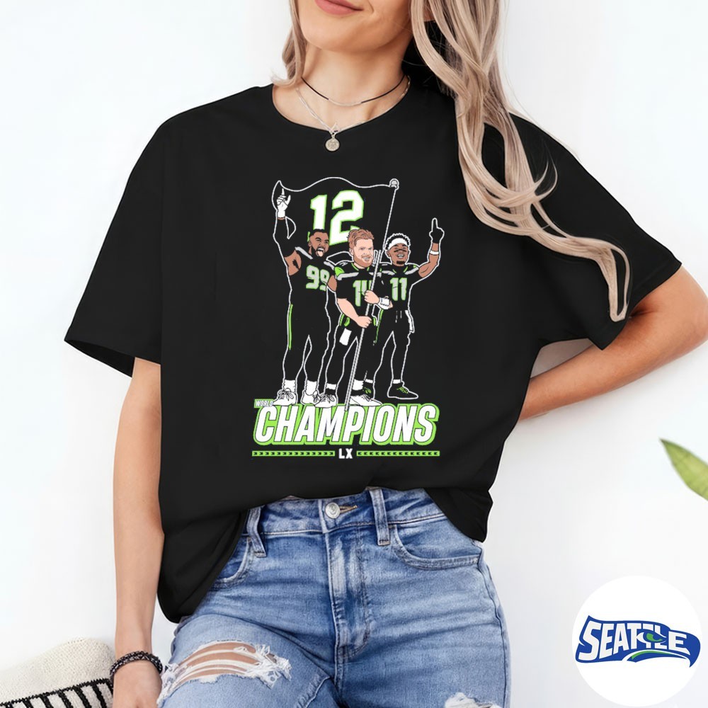 Flag Plant Sam Darnold, Jaxon Smith-Njigba, and Demarcus Lawrence Painting Seattle Seahawks 2025 NFL World Champions LX Shirt Flag Plant Sam Darnold, Jaxon Smith-Njigba, and Demarcus Lawrence Painting Seattle Seahawks 2025 NFL World Champions LX Shirt