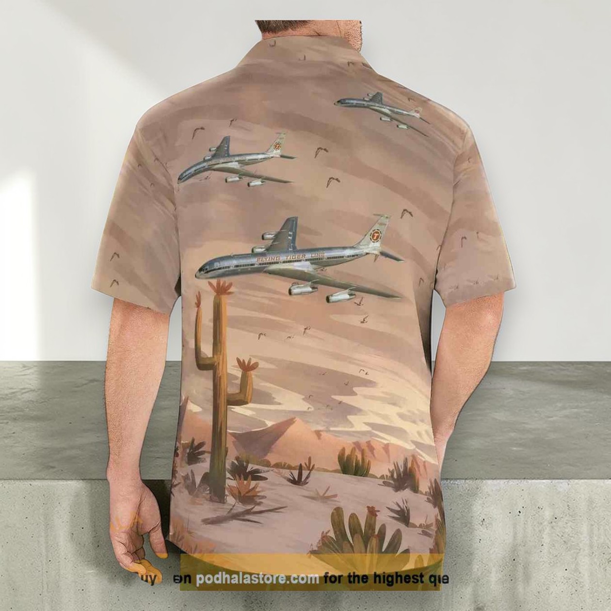 Flying Tiger Line Boeing 707 349c Button Up Hawaiian Shirt Flying Tiger Line Boeing 707 349c Button Up Hawaiian Shirt