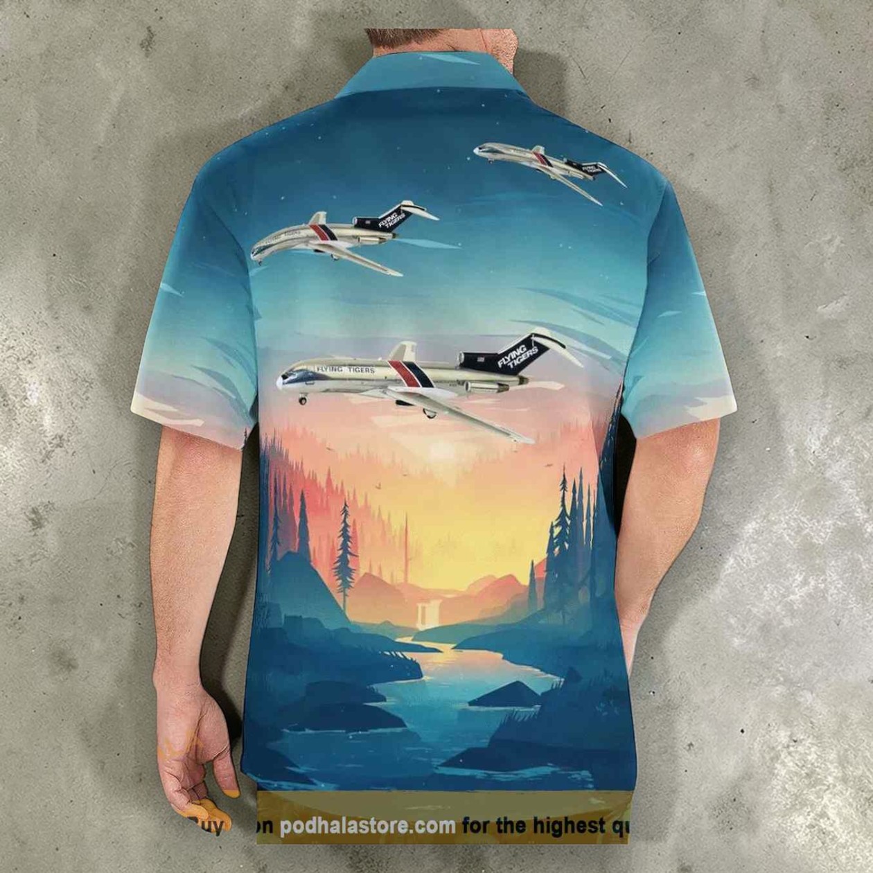 Flying Tiger Line Boeing 727 100 Hawaiian Shirt Outfit Flying Tiger Line Boeing 727 100 Hawaiian Shirt Outfit