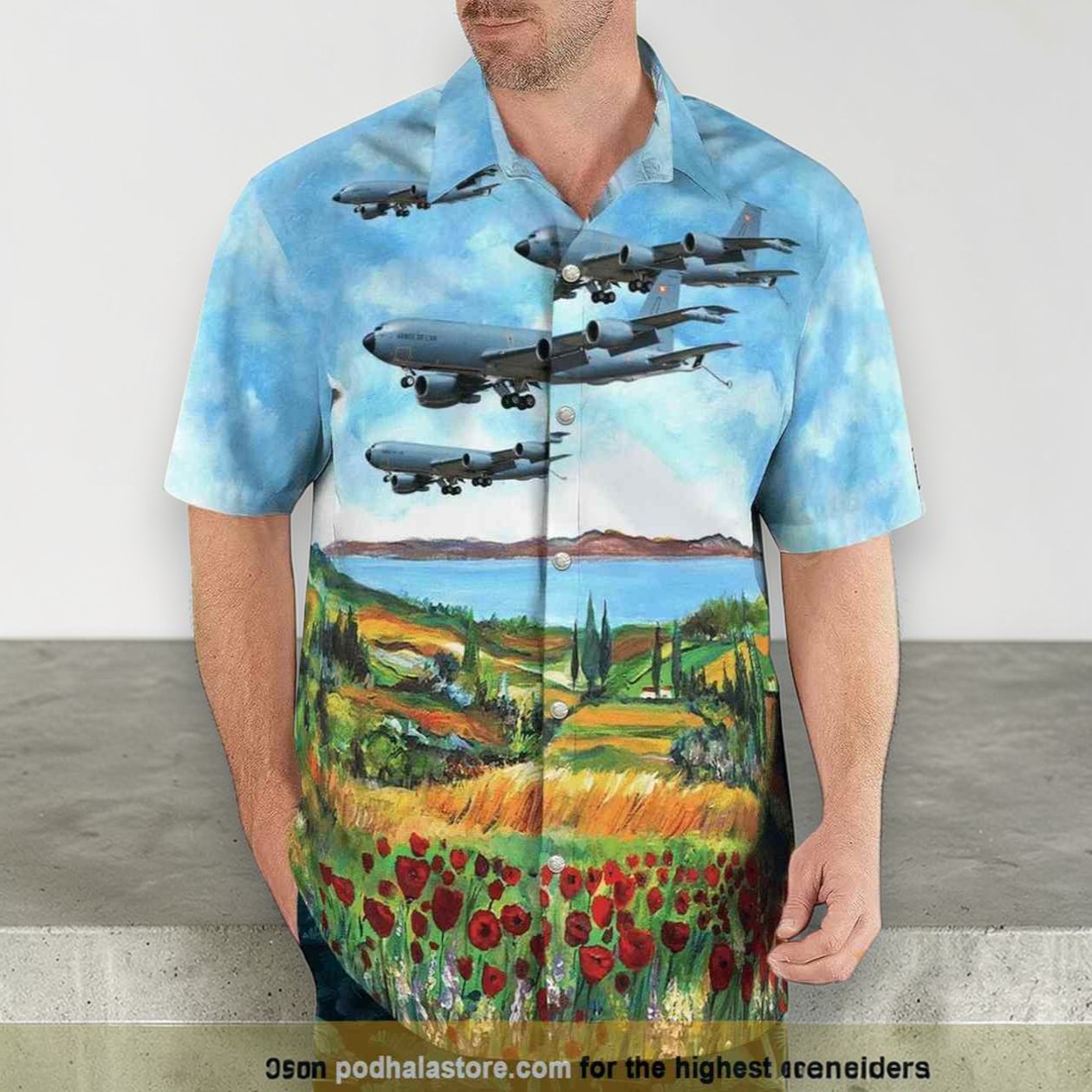 French Air And Space Force Boeing C 135fr Stratolifter Of Groupe De Ravitaillement En Vol 2 91 Bretagne Hawaiian Shirt Man French Air And Space Force Boeing C 135fr Stratolifter Of Groupe De Ravitaillement En Vol 2 91 Bretagne Hawaiian Shirt Man