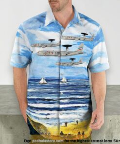 French Air And Space Force Boeing E 3f Sentry (awacs) Of Escadron De Détection Et Contrôle Aéroportés 0 36 Berry Hawaiian Shirt For Men And Women