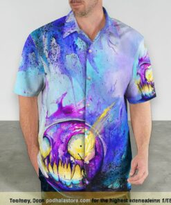 Gastly Halloween Pokemon 3D Funny Hawaiian Shirt, Pokemon Gifts for Fans