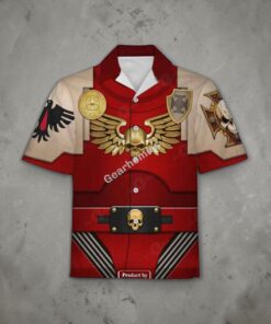 GearHomies Unisex Funny Hawaiian Shirt Terminator Armor Blood Ravens 3D Costumes