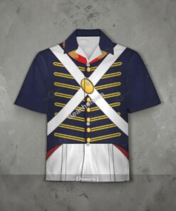 Gearhomies Unisex Funny Hawaiian Shirt War of 1812 1812 1815 US Army Historical 3D Apparel