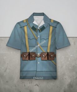 Gearhomies Unisex Funny Hawaiian Shirt World War 1 Austro Hungarian Soldiers Historical 3D Apparel