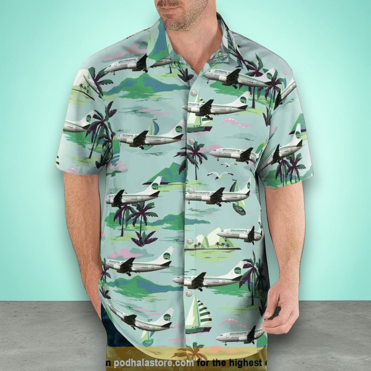 Germania (airline) Boeing 737 700 Hawaiian Shirt Germania (airline) Boeing 737 700 Hawaiian Shirt