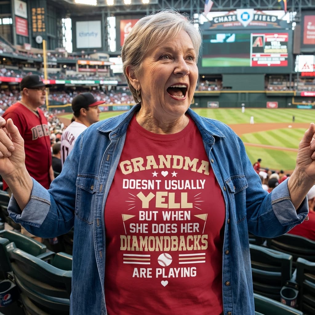 Grandma Doesn't Usually Yell Arizona Diamondbacks Unisex Shirt 1 Grandma Doesn't Usually Yell Arizona Diamondbacks Unisex Shirt 1