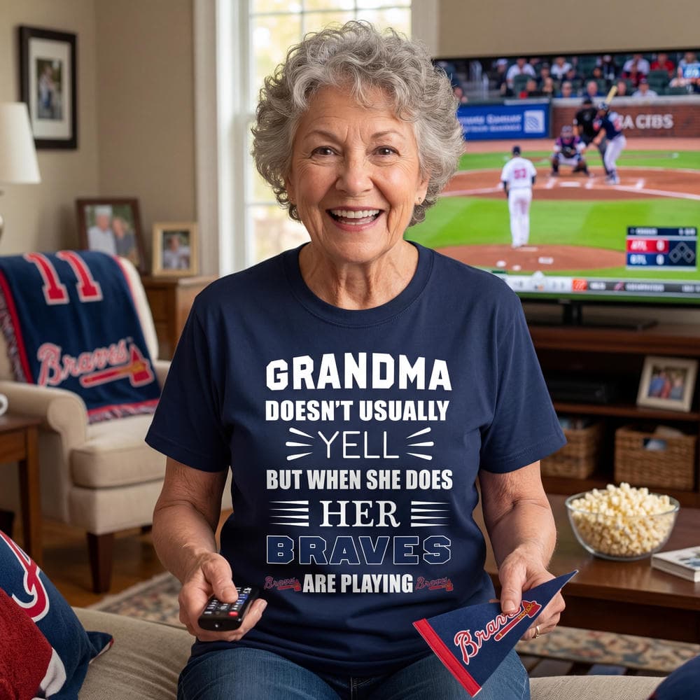 Grandma Doesn't Usually Yell Atlanta Braves Unisex Shirt Grandma Doesn't Usually Yell Atlanta Braves Unisex Shirt
