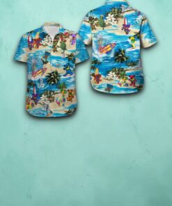 Grateful Dead Dancing Bears Colors Summer Hawaiian Shirt