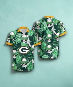 Green Bay Packers Coconut Leaves And Skulls Hawaii Shirt Summer Collections, Green Bay Packers Apparel