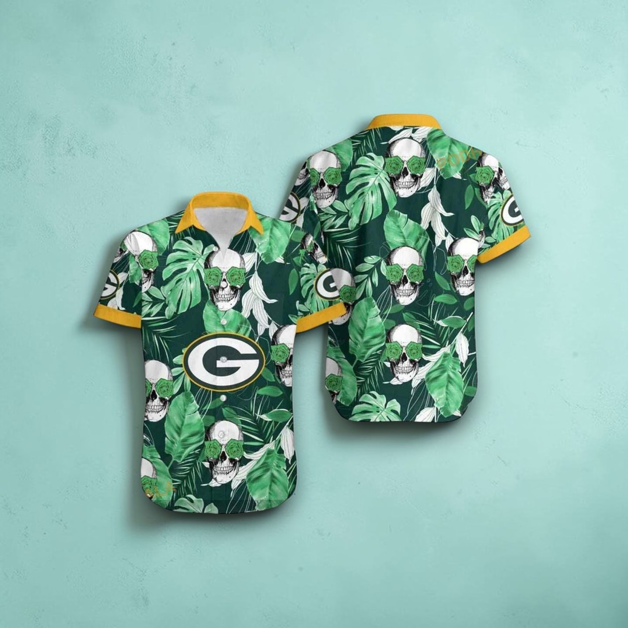 Green Bay Packers Coconut Leaves And Skulls Hawaii Shirt Summer Collections, Green Bay Packers Apparel Green Bay Packers Coconut Leaves And Skulls Hawaii Shirt Summer Collections, Green Bay Packers Apparel