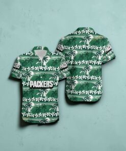 Green Bay Packers Coconut Trees NFL Gift For Fan Hawaii Shirt, Green Bay Packers Clothing