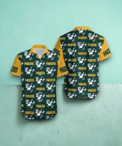 Green Bay Packers Mickey And Flowers Hawaii Shirt Summer Collections, Green Bay Packers Merchandise
