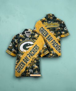 Green Bay Packers NFL Trending Summer Hawaiian Shirt With Tropical Patterns, Green Bay Packers Fan Shirt