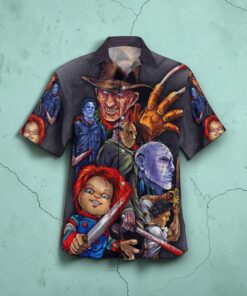 Halloween Horror Night Movies 3D Funny Hawaiian Shirt