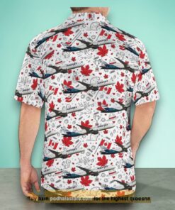 Happy Canada Day Westjet Boeing 787 9 Dreamliner Aloha Hawaiian Shirt