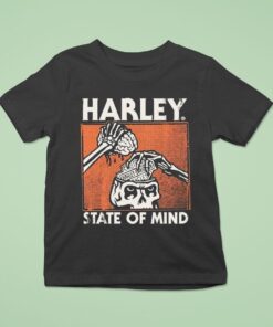Harley Davidson State Of Mind Brain Skeleton Shirt