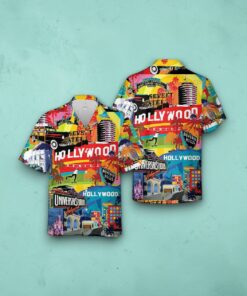 Hollywood Los Angeles City Made In Summer Trip Family Hawaiian Shirt
