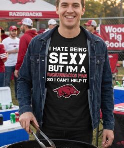 I Hate Being Sexy But I’m Fan So I Can’t Help It Arkansas Razorbacks Cardinal Unisex Shirt